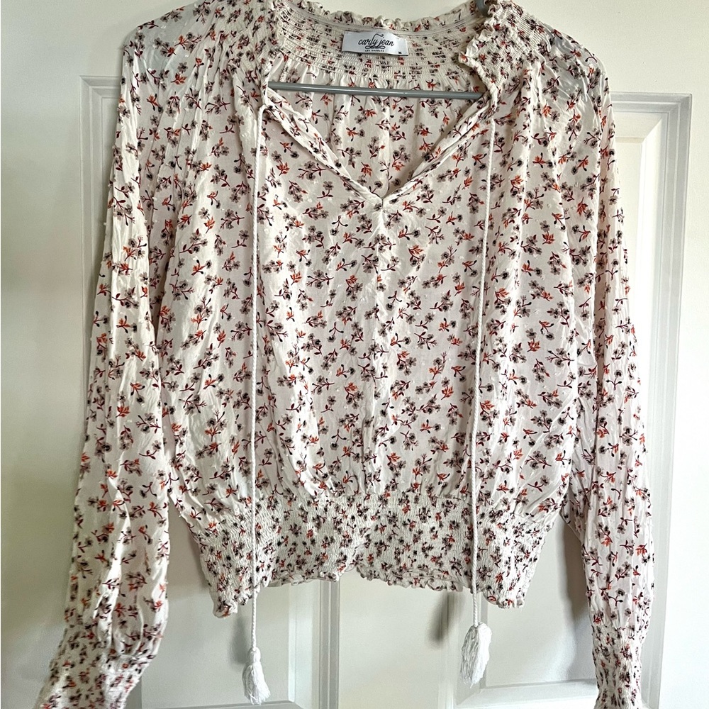 Carly Jean Los Angeles Alana Floral Long Sleeve Blouse